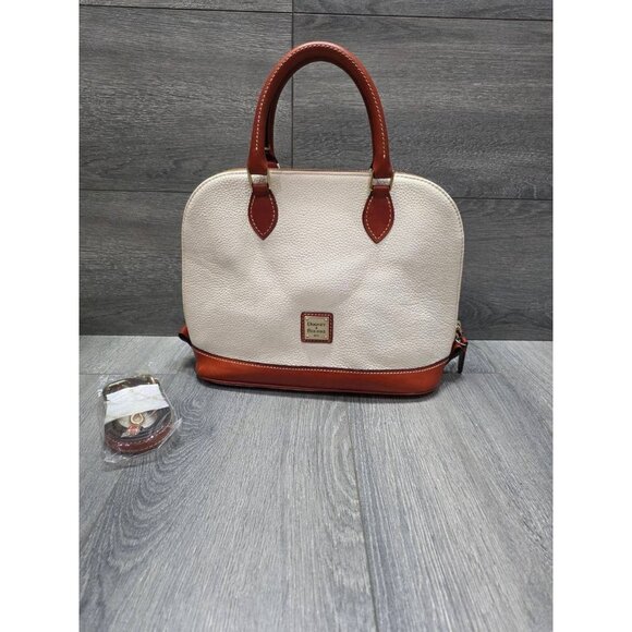 DOONEY & BOURKE Ivory Bone Boston Dome Satchel Dillen Tote bag B000559 - Picture 2 of 8